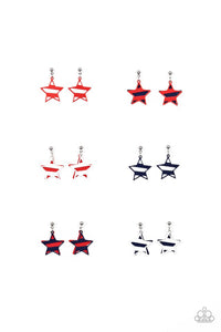 Starlet Shimmer- Patriotic Earrings, 5 pair