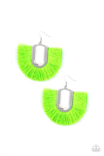 Load image into Gallery viewer, Green Tassel Earrings
